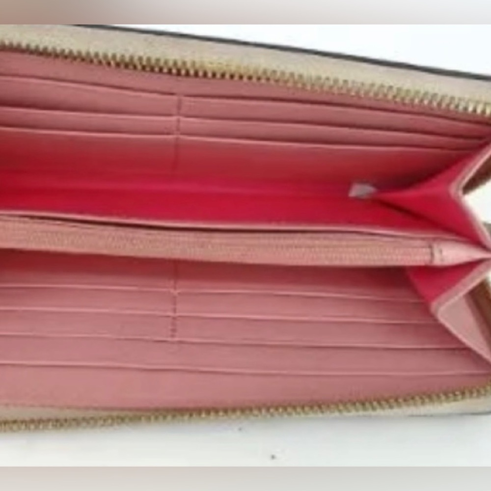 MCM Visetos Rabbit Leather Zip Around Long Wallet Pink Interior Canvas HOST PICK - Picture 10 of 12